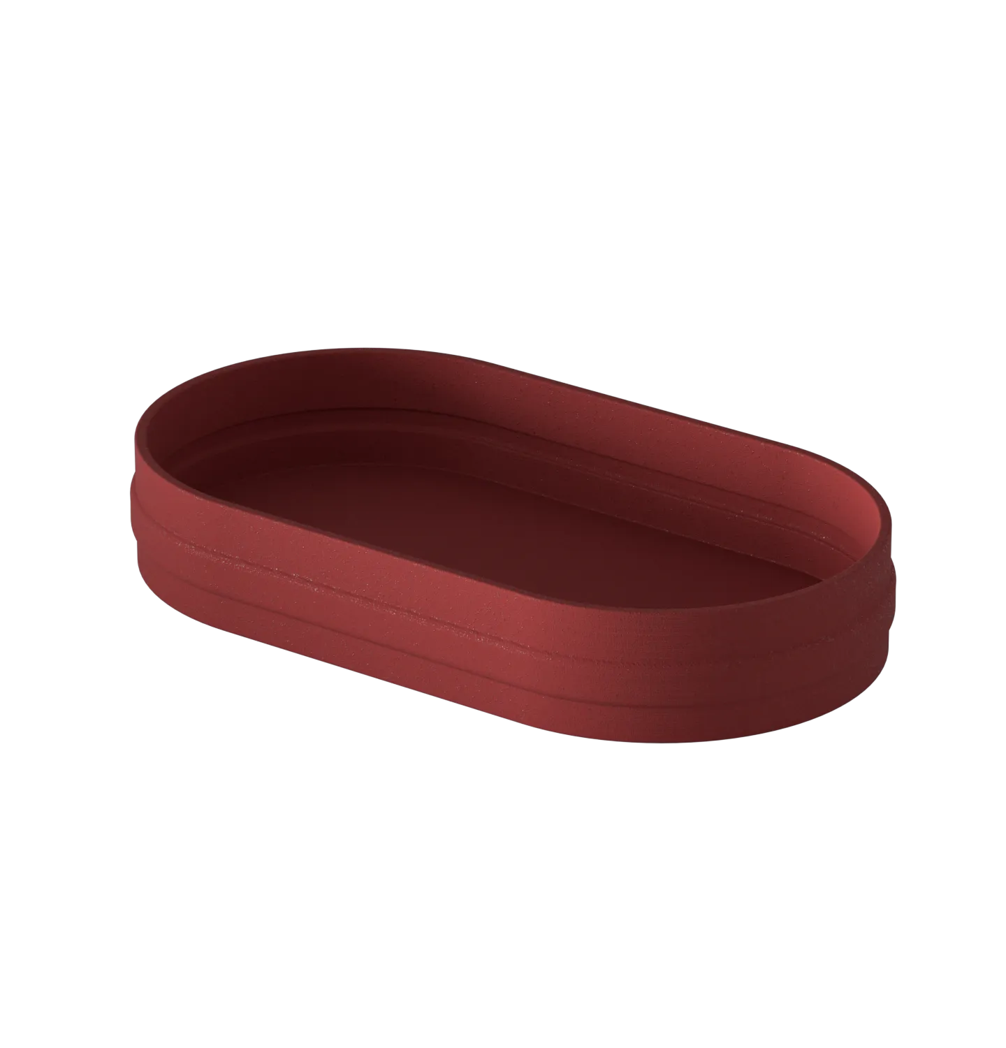 Oval Tray — Brick Red