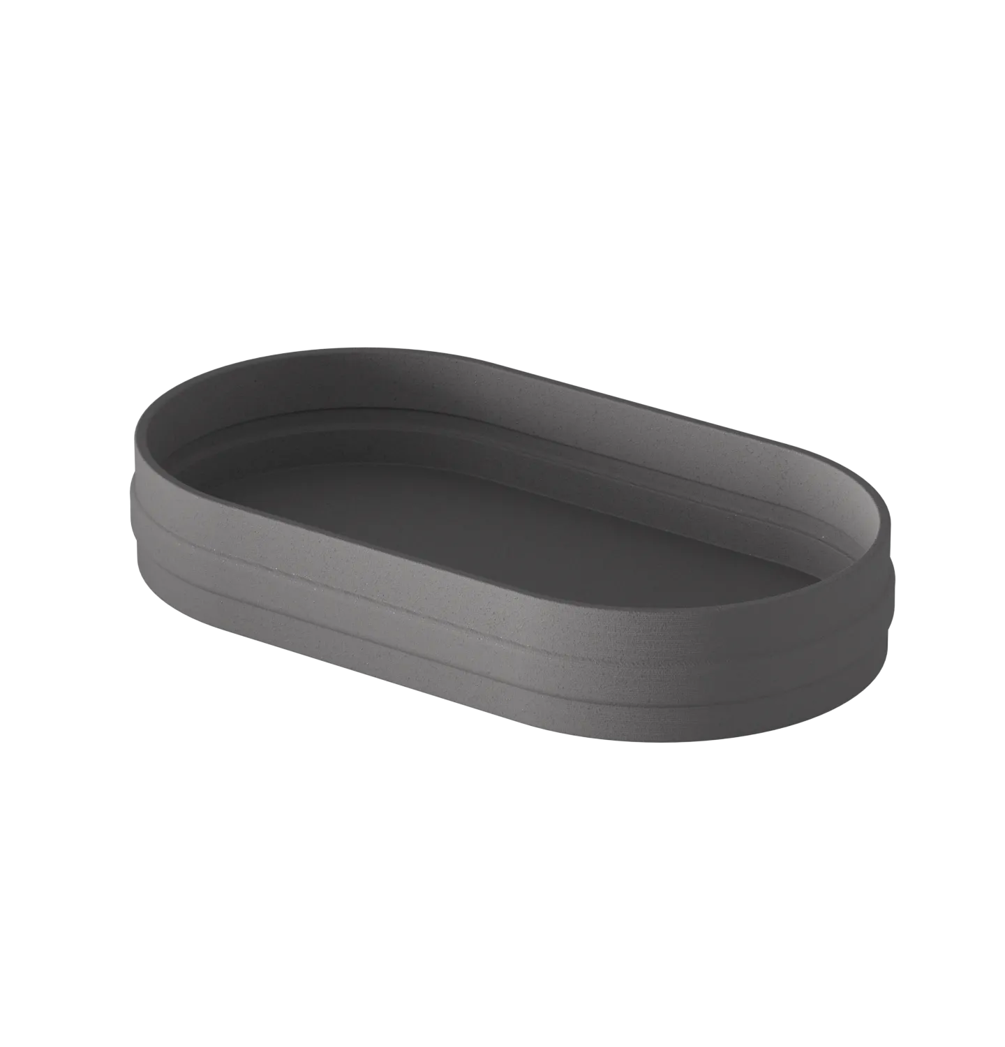 Oval Tray — Stone Grey